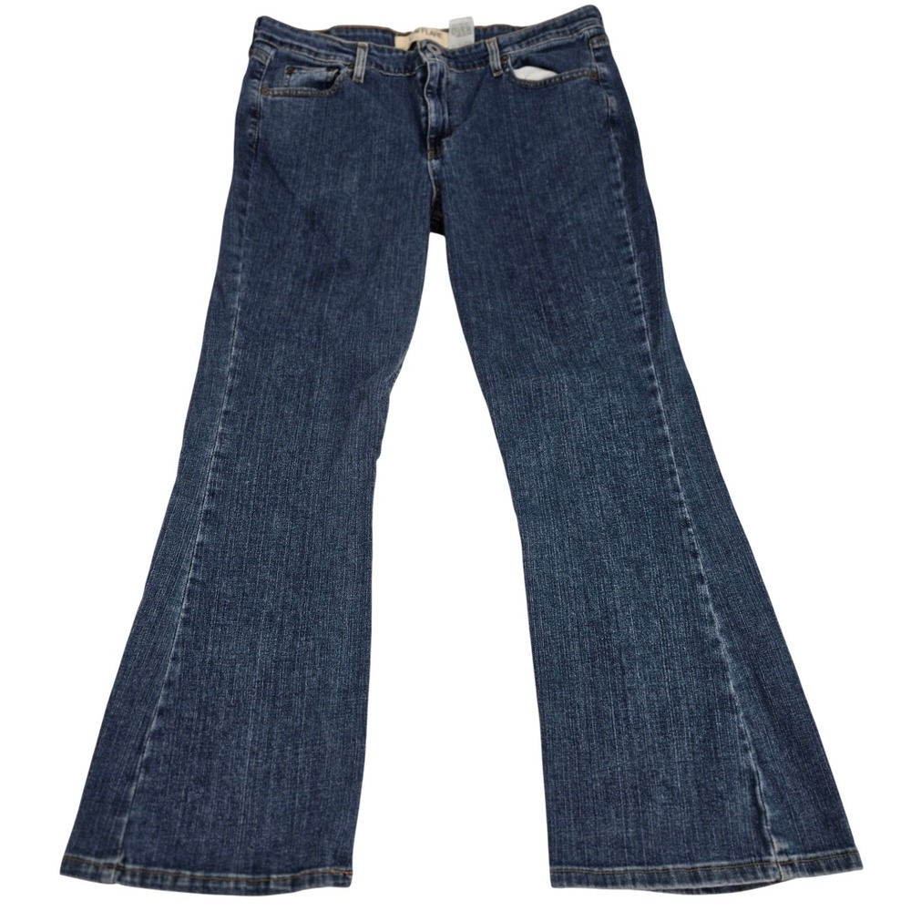 VTG Y2K Levis 519 Low Flare Jeans Womens 15‎ Medium Blue Denim Bootcut McBling